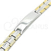 Stainless Steel Solid Bracelet, Polished, Two Tone, 03.114.0358.09