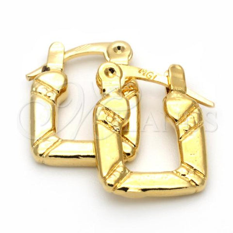 Oro Laminado Children Hoop, Gold Filled Style Diamond Cutting Finish, Golden Finish, 5.159.070