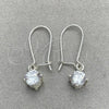Sterling Silver Long Earring, with White Cubic Zirconia, Polished, Silver Finish, 02.401.0069