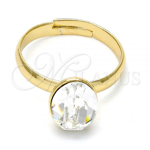 Oro Laminado Multi Stone Ring, Gold Filled Style with Crystal Swarovski Crystals, Polished, Golden Finish, 01.239.0004.8 (One size fits all)
