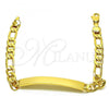Oro Laminado ID Bracelet, Gold Filled Style Polished, Golden Finish, 03.63.2229.08