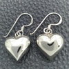 Sterling Silver Dangle Earring, Heart Design, Polished, Silver Finish, 02.399.0017