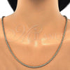 Oro Laminado Basic Necklace, Gold Filled Style Rope Design, Polished, Golden Finish, 5.222.035.30
