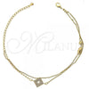 Oro Laminado Fancy Bracelet, Gold Filled Style with Micro Pave, Golden Finish, 03.100.0001