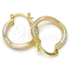 Oro Laminado Small Hoop, Gold Filled Style Polished, Tricolor, 02.170.0205.1.20