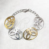 Stainless Steel Fancy Bracelet, Butterfly Design, Polished, Two Tone, 03.63.22985.07