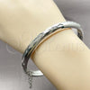 Rhodium Plated Individual Bangle, Diamond Cutting Finish, Rhodium Finish, 07.168.0015.06