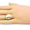Oro Laminado Elegant Ring, Gold Filled Style Chunky Design, Polished, Golden Finish, 01.341.0143
