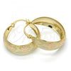Oro Laminado Medium Hoop, Gold Filled Style Polished, Tricolor, 02.106.0005.1.30