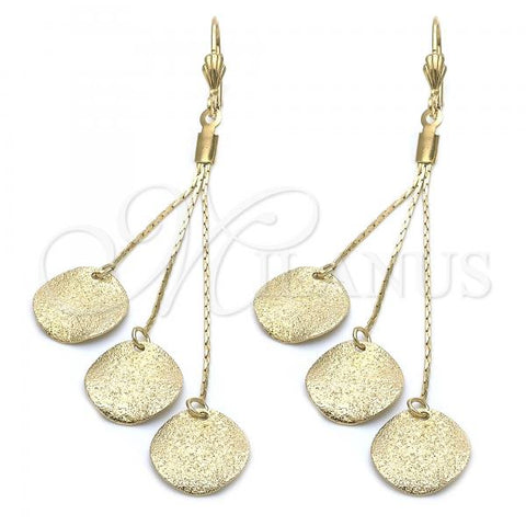 Oro Laminado Long Earring, Gold Filled Style Golden Finish, 5.112.001