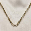 Oro Laminado Basic Necklace, Gold Filled Style Rolo Design, Polished, Golden Finish, 04.213.0353.24