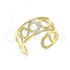 Oro Laminado Toe Ring, Gold Filled Style Infinite Design, Polished, Golden Finish, 01.376.0006 (One size fits all)