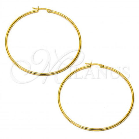 Stainless Steel Extra Large Hoop, Golden Finish, 015999.65