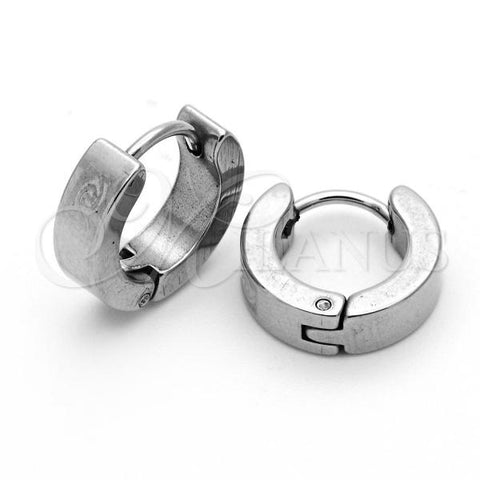 Stainless Steel Small Hoop, Matte Finish, Steel Finish, 02.63.2510