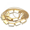 Oro Laminado Fancy Necklace, Gold Filled Style Polished, Golden Finish, 04.321.0020.28