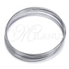 Stainless Steel Semanario Bangle, Polished, Steel Finish, 07.244.0008.06 (02 MM Thickness, Size 6 - 2.75 Diameter)