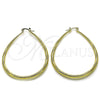 Oro Laminado Medium Hoop, Gold Filled Style Hollow Design, Diamond Cutting Finish, Golden Finish, 02.213.0833.50