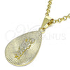 Oro Laminado Religious Pendant, Gold Filled Style San Judas Design, Polished, Golden Finish, 05.213.0099