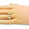 Oro Laminado Elegant Ring, Gold Filled Style Chunky Design, Polished, Golden Finish, 01.163.0001