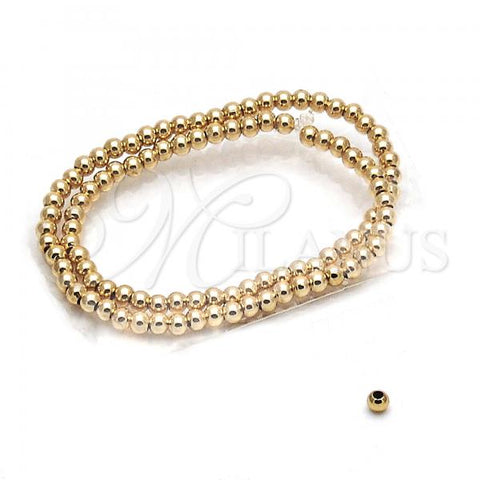 Oro Laminado Bead, Gold Filled Style Ball Design, Polished, Golden Finish, 5.234.028.02.100