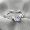 Sterling Silver Wedding Ring, with White Cubic Zirconia, Polished, Silver Finish, 01.398.0020.07