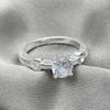 Sterling Silver Wedding Ring, with White Cubic Zirconia, Polished, Silver Finish, 01.398.0020.07