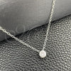 Sterling Silver Fancy Necklace, Rolo Design, with White Cubic Zirconia, Polished, Silver Finish, 04.401.0024.18