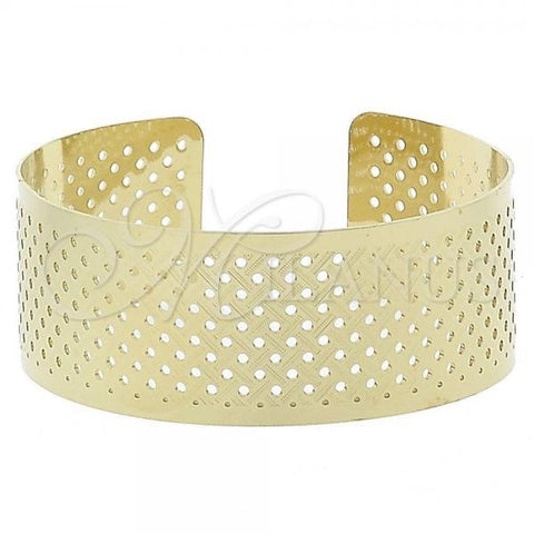 Oro Laminado Individual Bangle, Gold Filled Style Diamond Cutting Finish, Golden Finish, 5.232.008 (25 MM Thickness, One size fits all)
