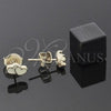 Oro Laminado Stud Earring, Gold Filled Style Heart Design, Yellow Enamel Finish, Golden Finish, 02.64.0325 *PROMO*