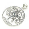 Sterling Silver Fancy Pendant, Tree Design, Polished,, 05.398.0061