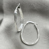 Sterling Silver Medium Hoop, Diamond Cutting Finish, Silver Finish, 02.389.0131.30