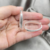 Sterling Silver Medium Hoop, Diamond Cutting Finish, Silver Finish, 02.389.0126.30