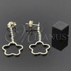 Oro Laminado Long Earring, Gold Filled Style Star Design, with  Cubic Zirconia, Golden Finish, 95.003