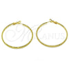 Oro Laminado Large Hoop, Gold Filled Style Diamond Cutting Finish, Golden Finish, 02.93.0008.50