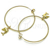 Oro Laminado Medium Hoop, Gold Filled Style Dolphin Design, Polished, Golden Finish, 02.63.2741.50