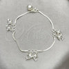Sterling Silver Charm Bracelet, Dolphin Design, Polished, Silver Finish, 03.397.0012.07