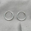 Sterling Silver Small Hoop, Polished, Silver Finish, 02.397.0037.20