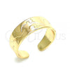 Oro Laminado Toe Ring, Gold Filled Style Dolphin Design, Polished, Golden Finish, 01.117.0005 (One size fits all)