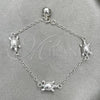 Sterling Silver Charm Bracelet, Turtle Design, Polished, Silver Finish, 03.409.0016.07