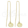 Oro Laminado Threader Earring, Gold Filled Style Matte Finish, Golden Finish, 5.119.011