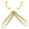 Sterling Silver Long Earring, Polished, Golden Finish, 02.186.0200.1