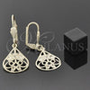Oro Laminado Dangle Earring, Gold Filled Style Leaf Design, Golden Finish, 5.098.016