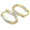 Oro Laminado Small Hoop, Gold Filled Style Polished, Tricolor, 02.102.0061.20