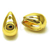 Oro Laminado Huggie Hoop, Gold Filled Style Teardrop Design, Polished, Golden Finish, 02.195.0367.18