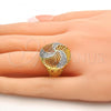Gold Filled Multi Stone Ring, with Micro Pave, Tricolor, 01.26.0003.07