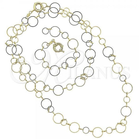 Oro Laminado Necklace and Bracelet, Gold Filled Style Polished, Golden Finish, 5.220.008