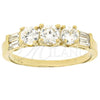 Oro Laminado Wedding Ring, Gold Filled Style with White Cubic Zirconia, Polished, Golden Finish, 5.164.023.08 (Size 8)