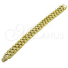 Oro Laminado Solid Bracelet, Gold Filled Style Diamond Cutting Finish, Golden Finish, 03.213.0376.08