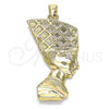 Oro Laminado Religious Pendant, Gold Filled Style Polished, Golden Finish, 05.192.0009