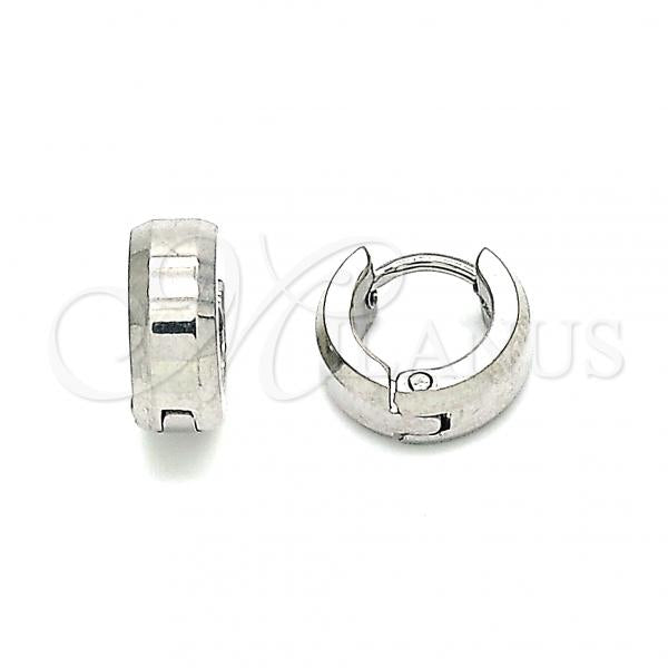 Stainless Steel Huggie Hoop, Polished, Steel Finish, 02.255.0005.10